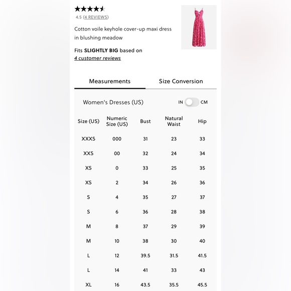 J Crew Cotton Voile Keyhole Cover-Up Maxi Dress Blushing Meadow Size XL - Picture 11 of 11